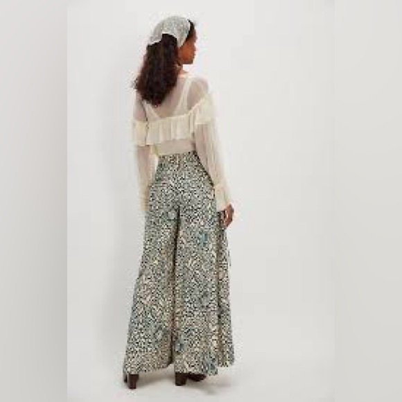 FREE PEOPLE Miss You Most Printed Wide Leg Pant Size 4 NWT - Picture 4 of 5